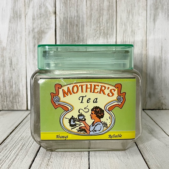 Mother’s Tea Square Glass Jar - Picture 1 of 6